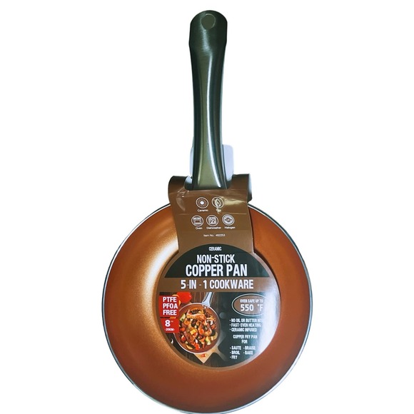 8” Ceramic Non-Stick Copper Pan - Picture 1 of 7